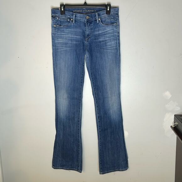 CITIZENS OF HUMANITY “Emannuelle” Distressed Slim Boot Cut Jeans Size 29